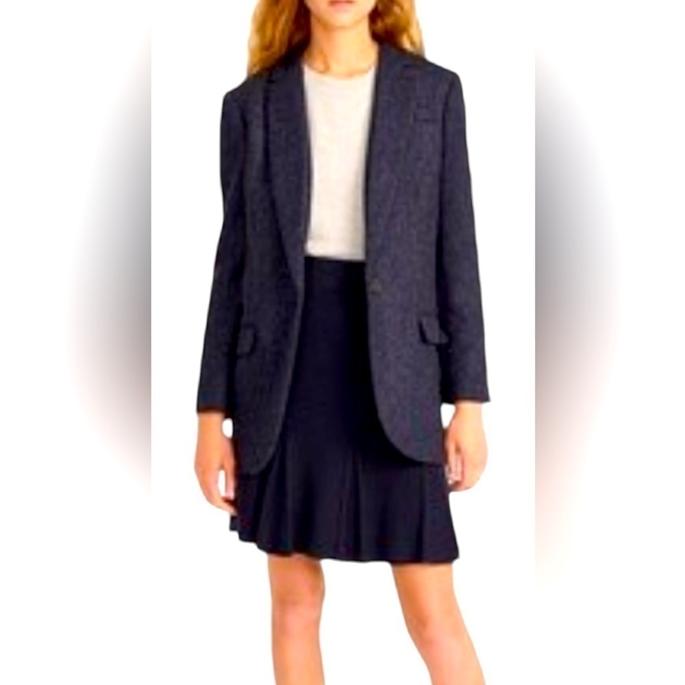 J.Crew Alfie Women’s Blazer in Navy English Wool Herringbone Size 12